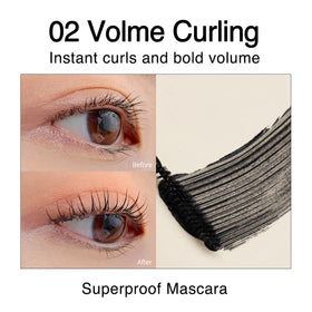 CLIO PROFESSIONAL curved brush close-up that lifts lashes for defined volume
