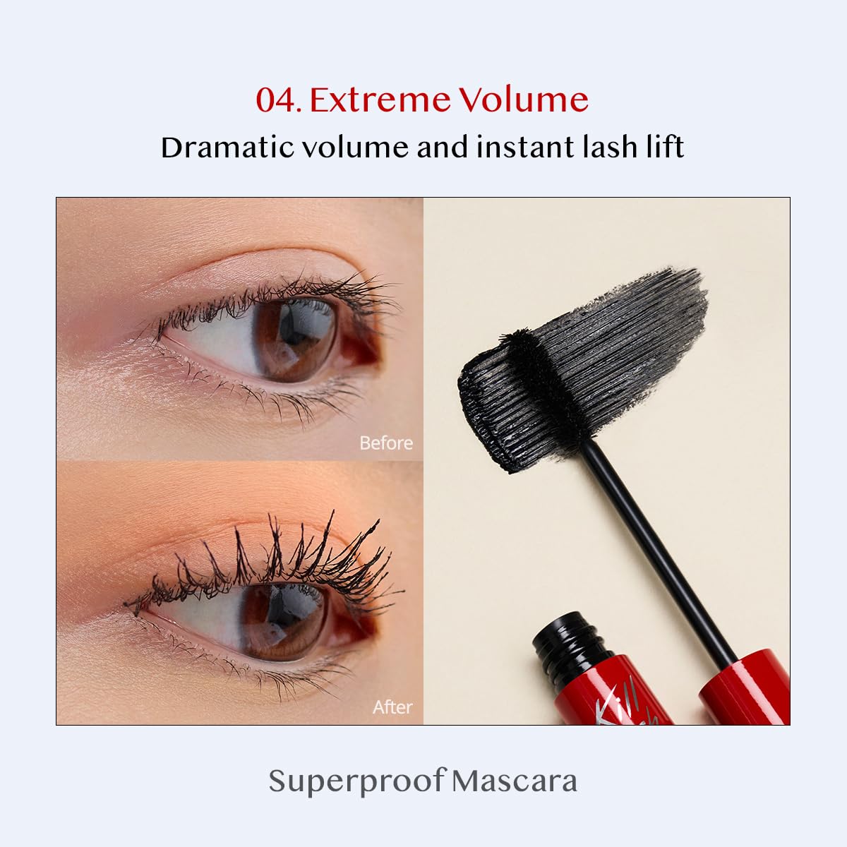 CLIO PROFESSIONAL peanut brush close-up for fuller lash coating