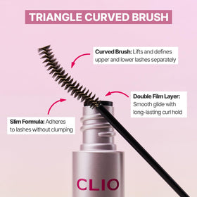 CLIO mousse brown swatches illustrating natural brown definition and buildability