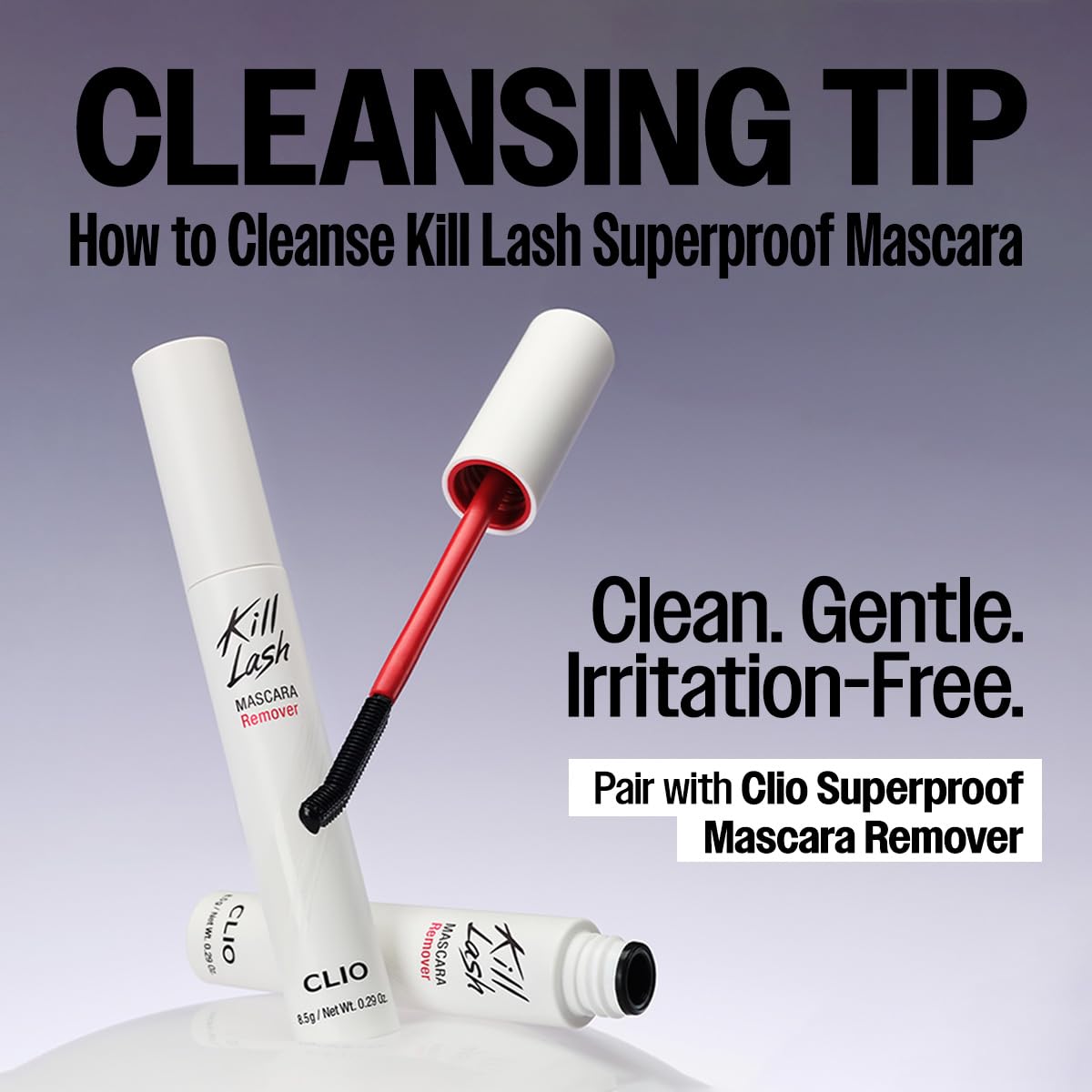CLIO PROFESSIONAL microscopic tubes detail illustrating smudge resistance