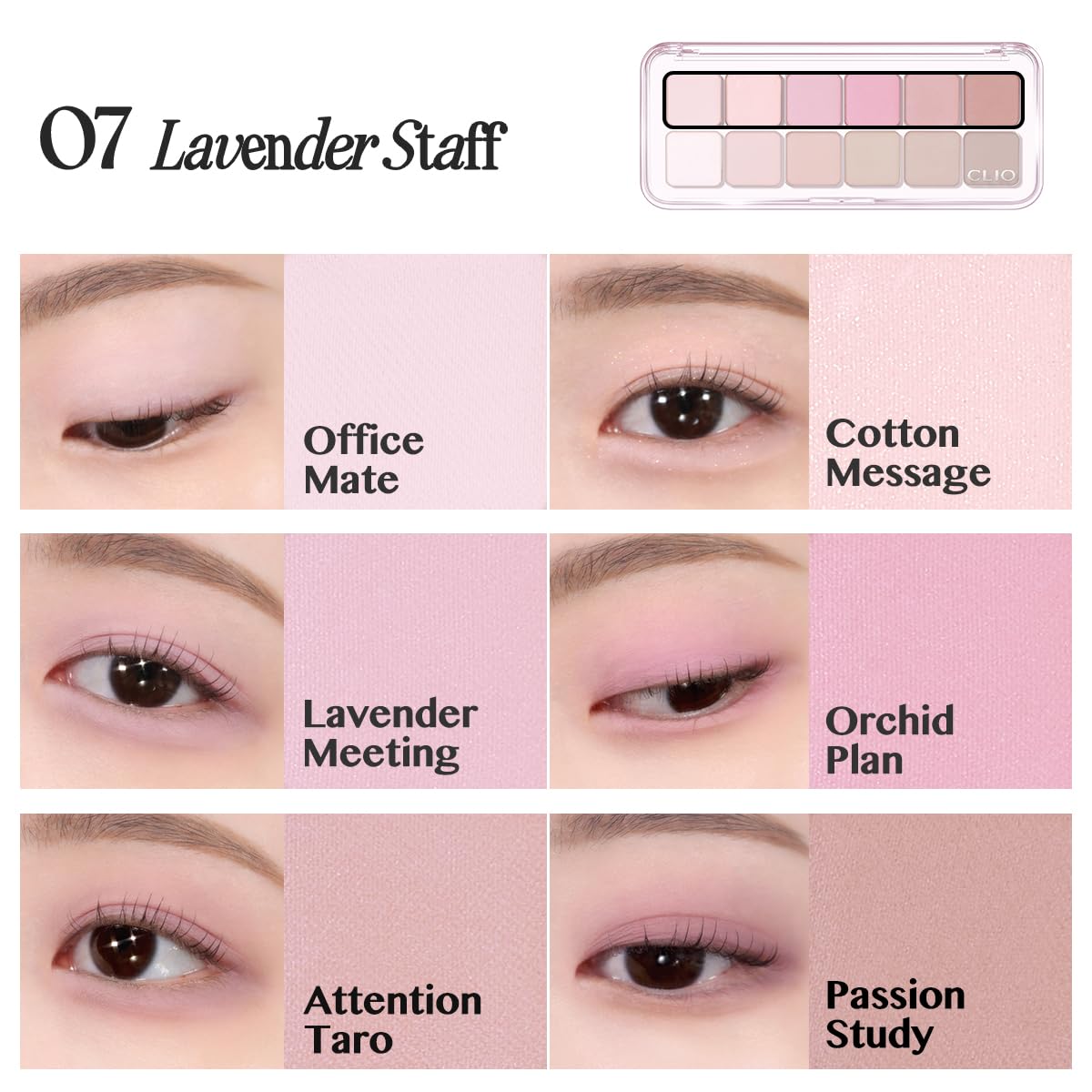 CLIO PROFESSIONAL palette held in hand to show compact size and travel-friendly portability