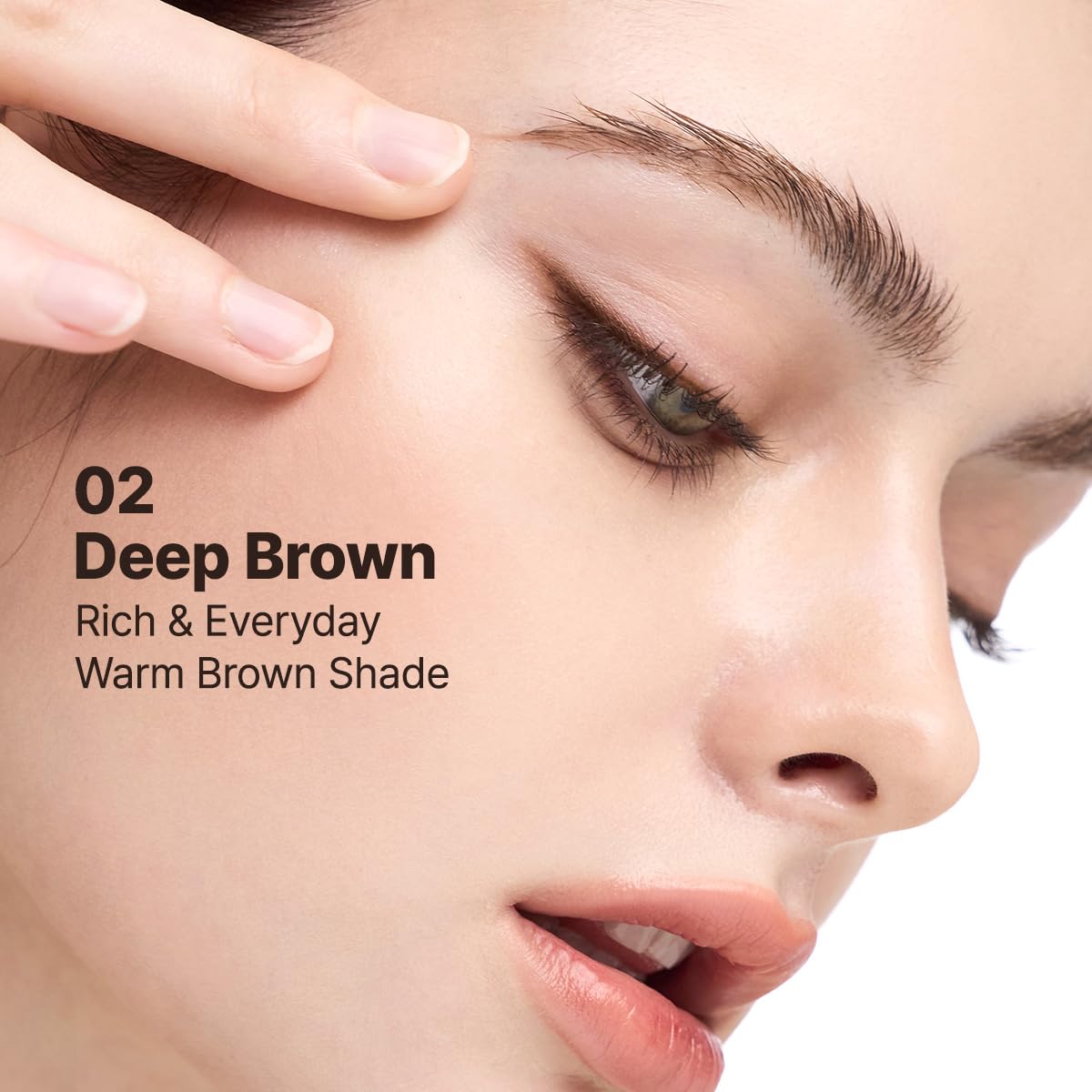 CLIO PROFESSIONAL single swatch of Deep Brown on skin showing high-pigment payoff and true color