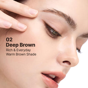 CLIO PROFESSIONAL single swatch of Deep Brown on skin showing high-pigment payoff and true color