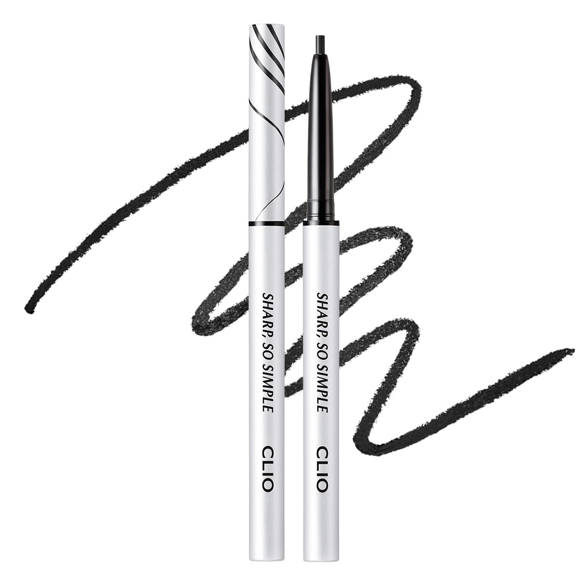 CLIO PROFESSIONAL front view of pencil showcasing sleek black design and brand clarity