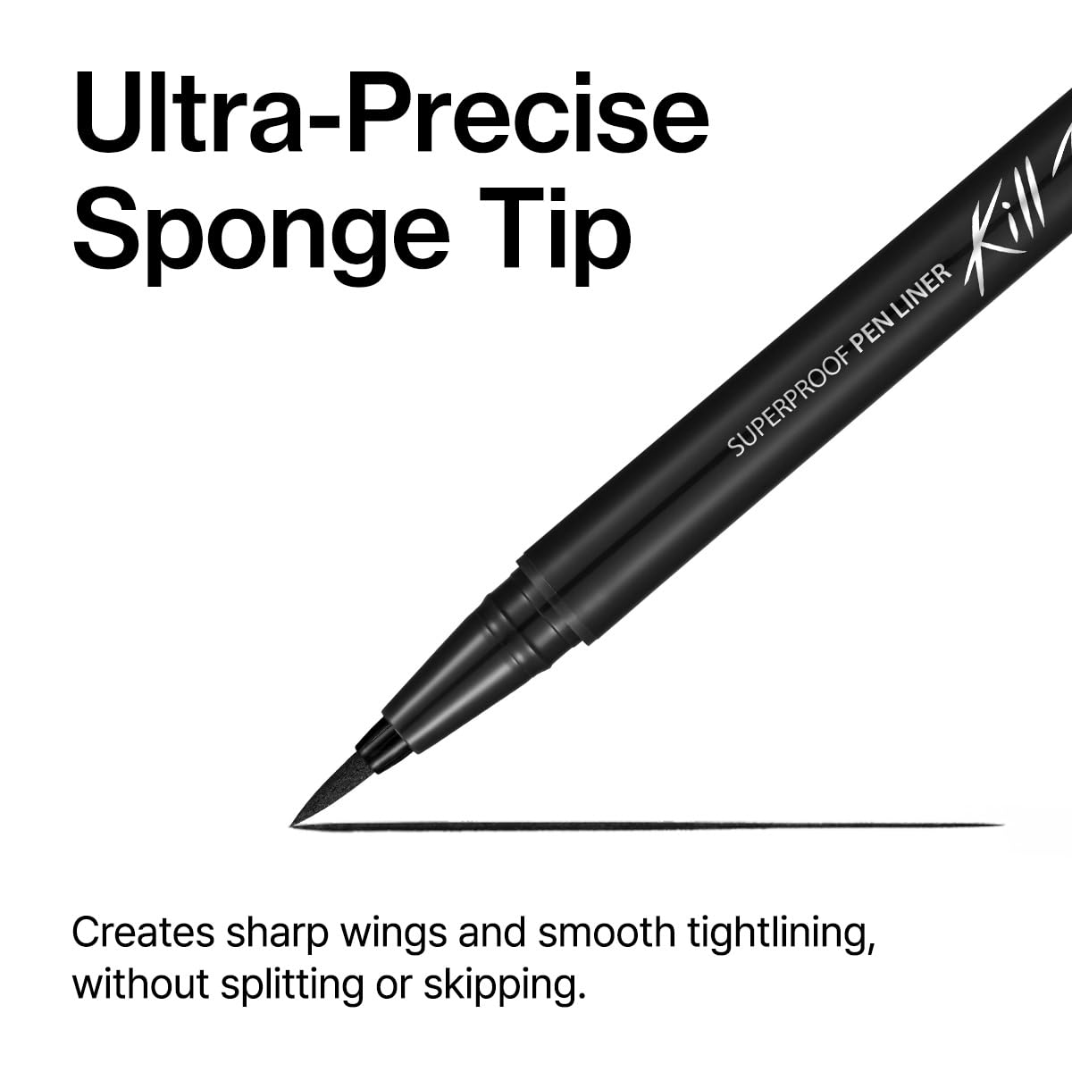 CLIO application on upper lid showing smooth glide and clean line benefit