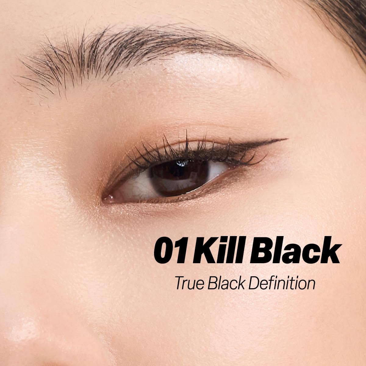 CLIO one-stroke swatch demonstrating intense black payoff benefit