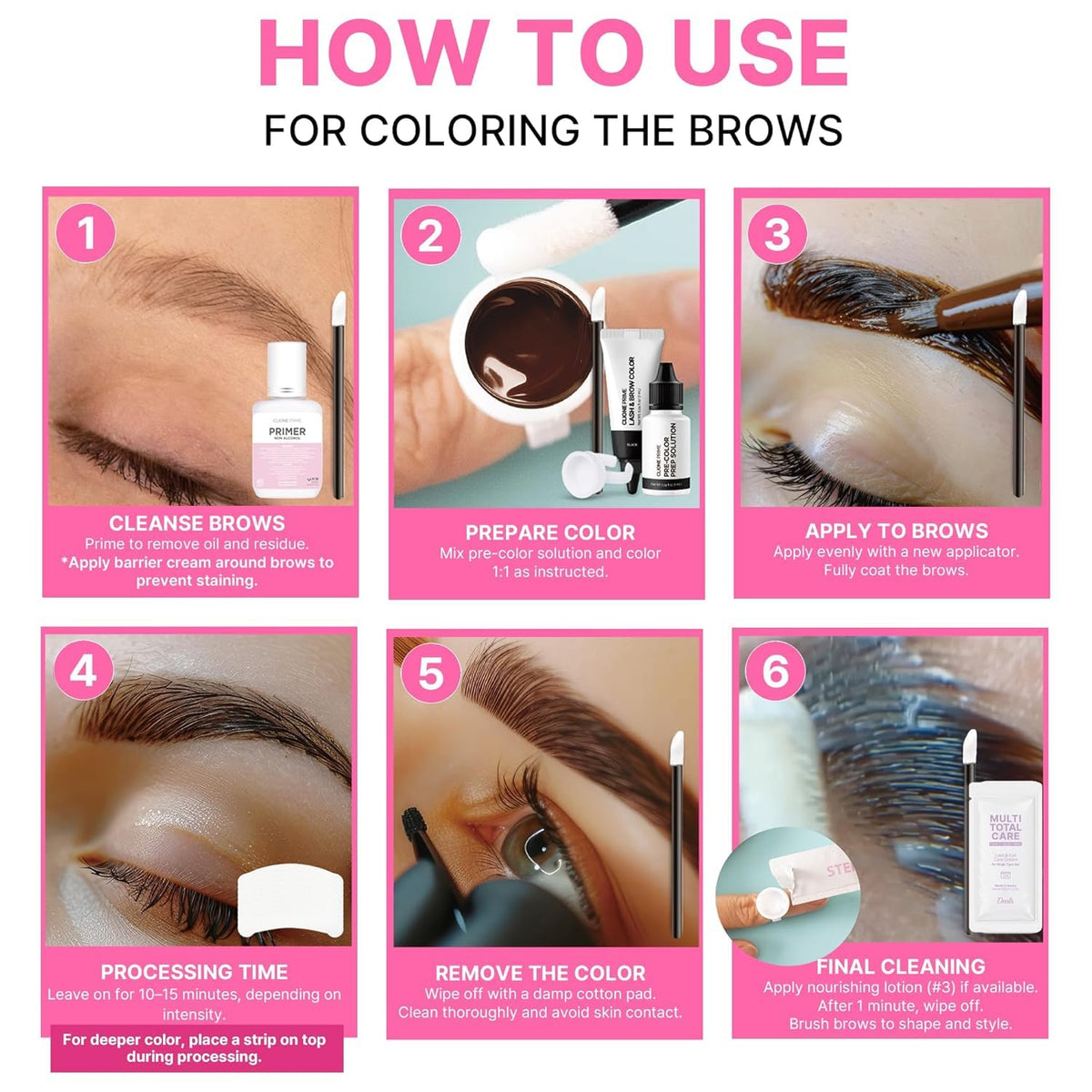 CLIONE PRIME applying tint to beard to show multipurpose use