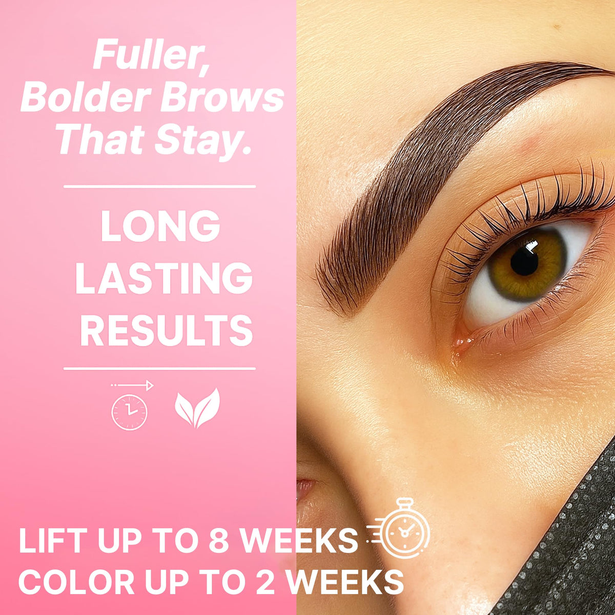 CLIONE PRIME before and after lifted lashes with natural effect