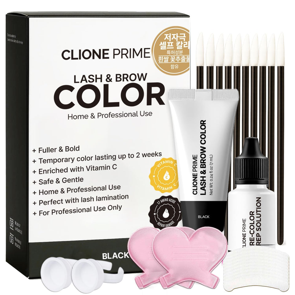 CLIONE PRIME front packaging showing kit and brand benefit of salon-style tint