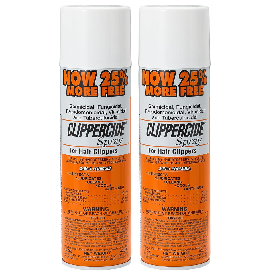 CLIPPERCIDE front packaging 2-pack showing label and size for professional hygiene