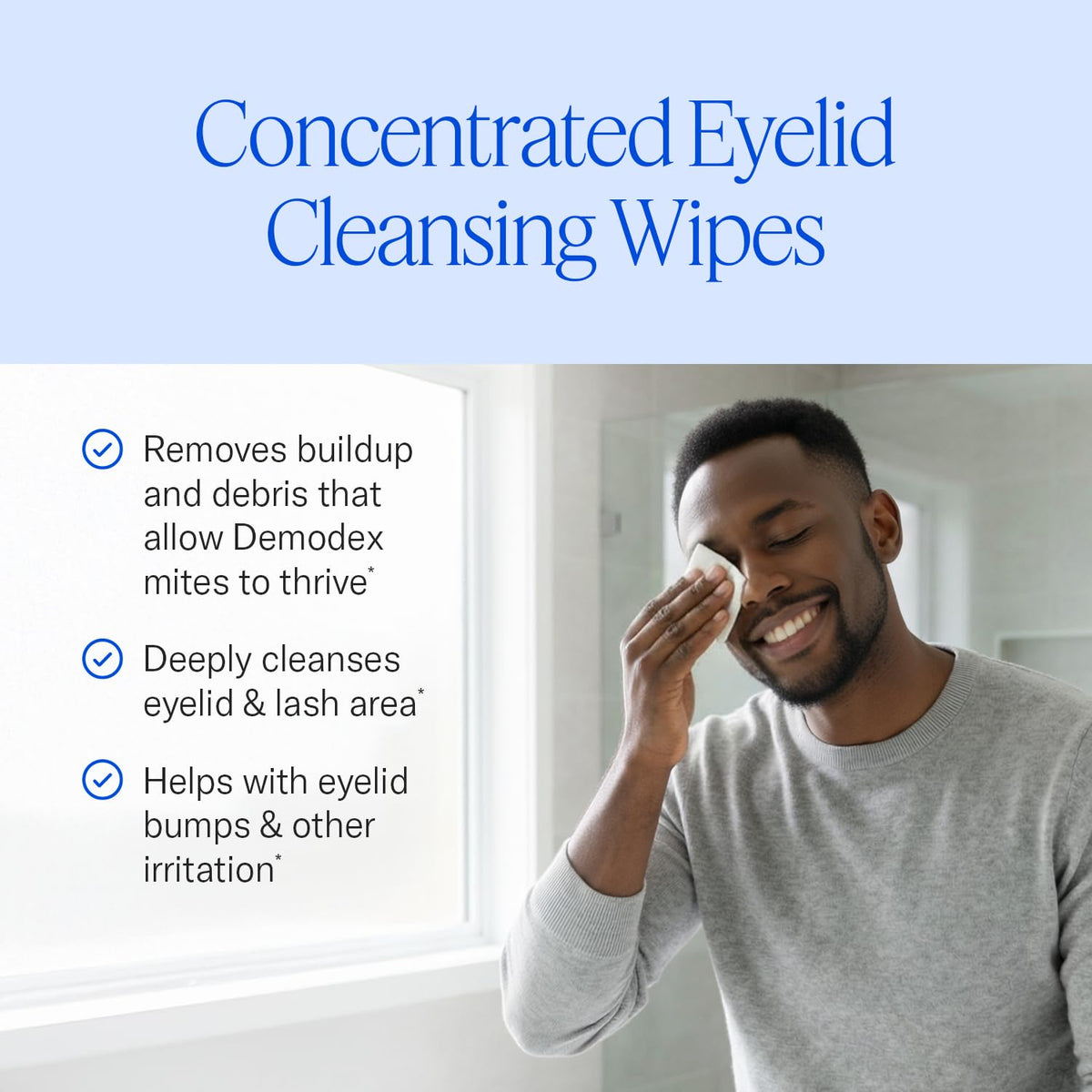 Cliradex single towelette being opened for hygienic, quick cleansing