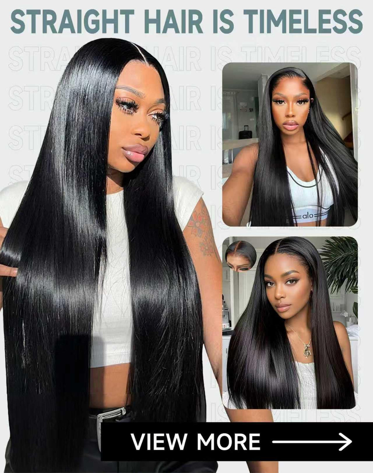 Cllok side profile glossy straight texture with frizz-free appearance