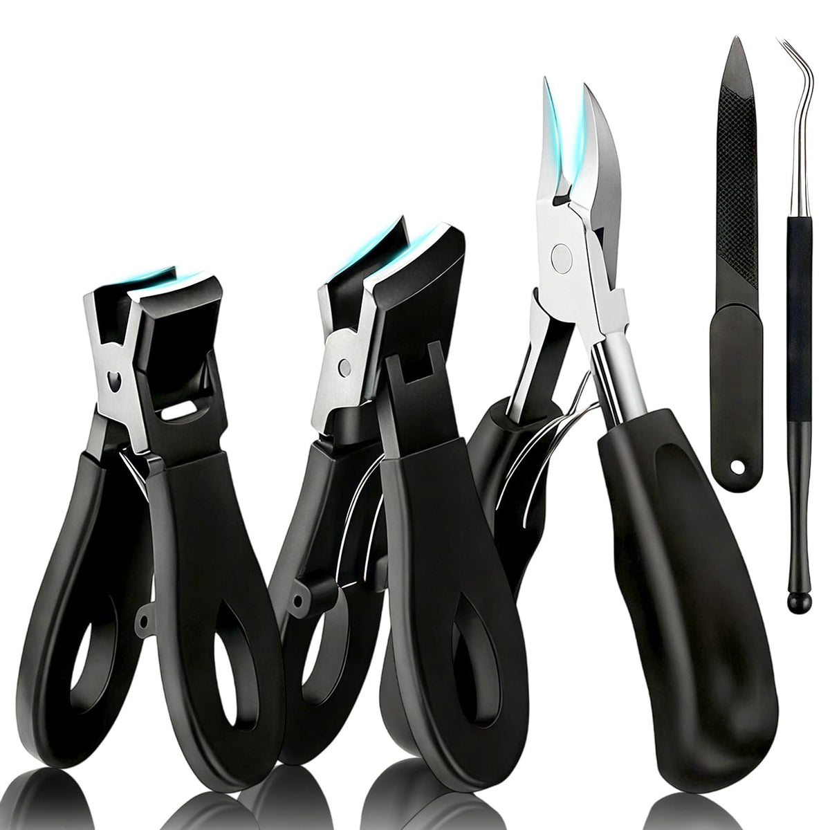 CllyCnny front packaging showing full five-piece nail kit and clear tool labels