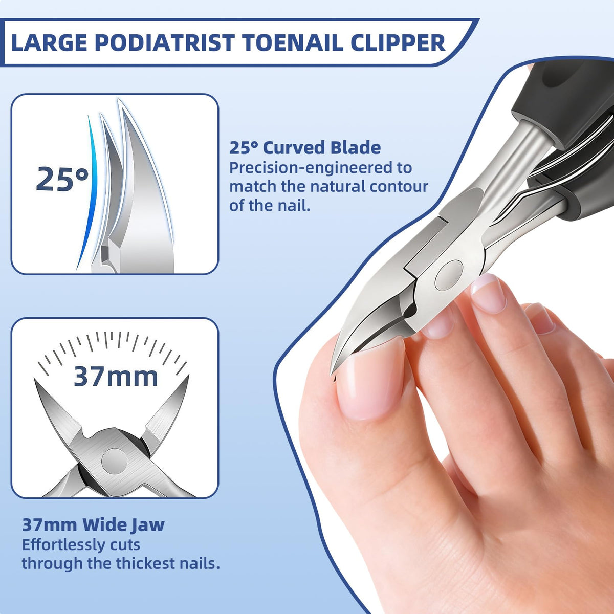 CllyCnny slanted clipper blade detail showing precision tip for accurate trimming