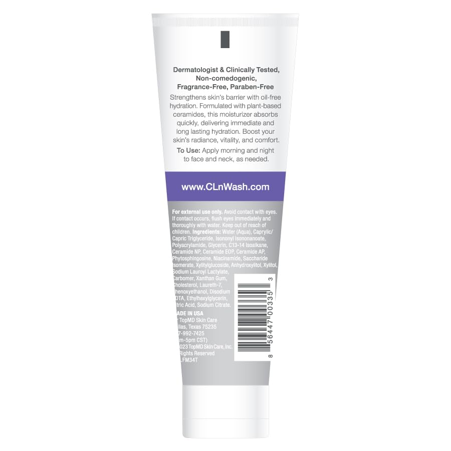 CLn back label with ingredients and directions, transparency for shoppers
