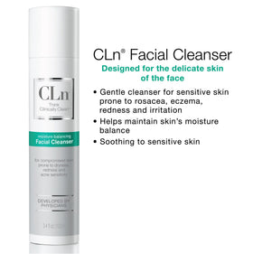 CLn bottle in hand showing 3.4 fl oz scale for travel-friendly convenience