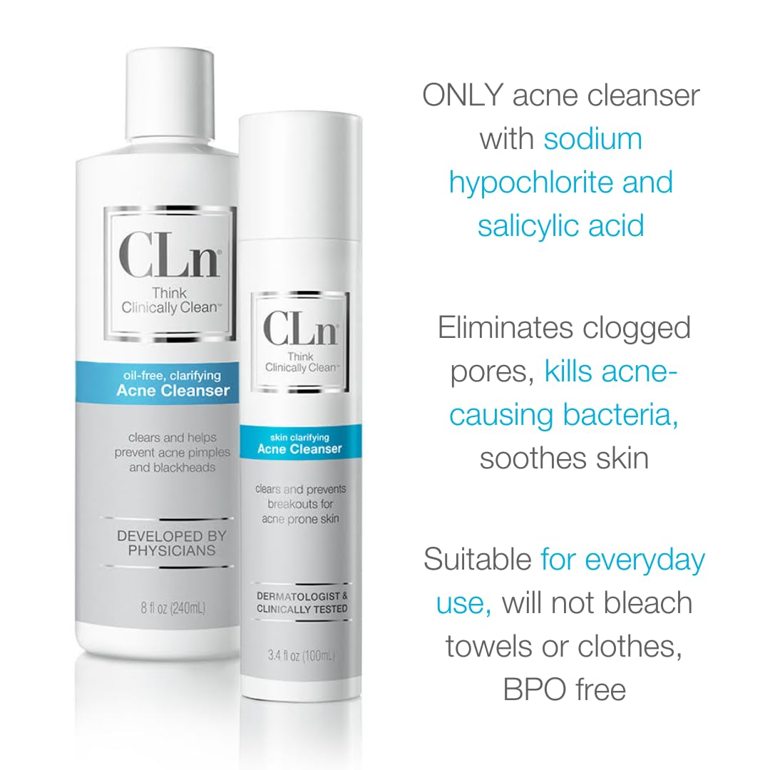CLn label ingredients view showing salicylic acid and preservative clarity