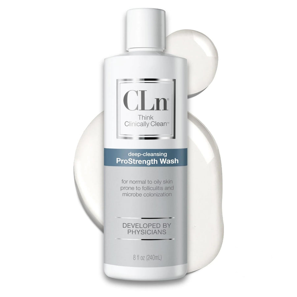CLn ProStrength front packaging showing 8 fl oz bottle and clear labeling benefit