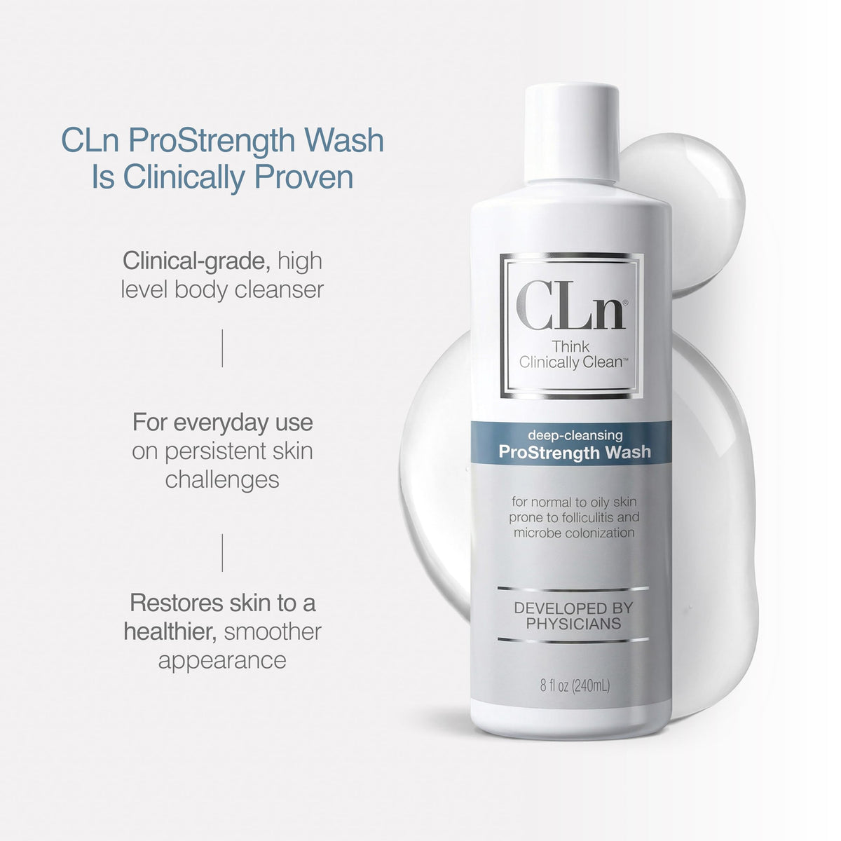 CLn ProStrength bottle in hand for size comparison showing travel-friendly benefit