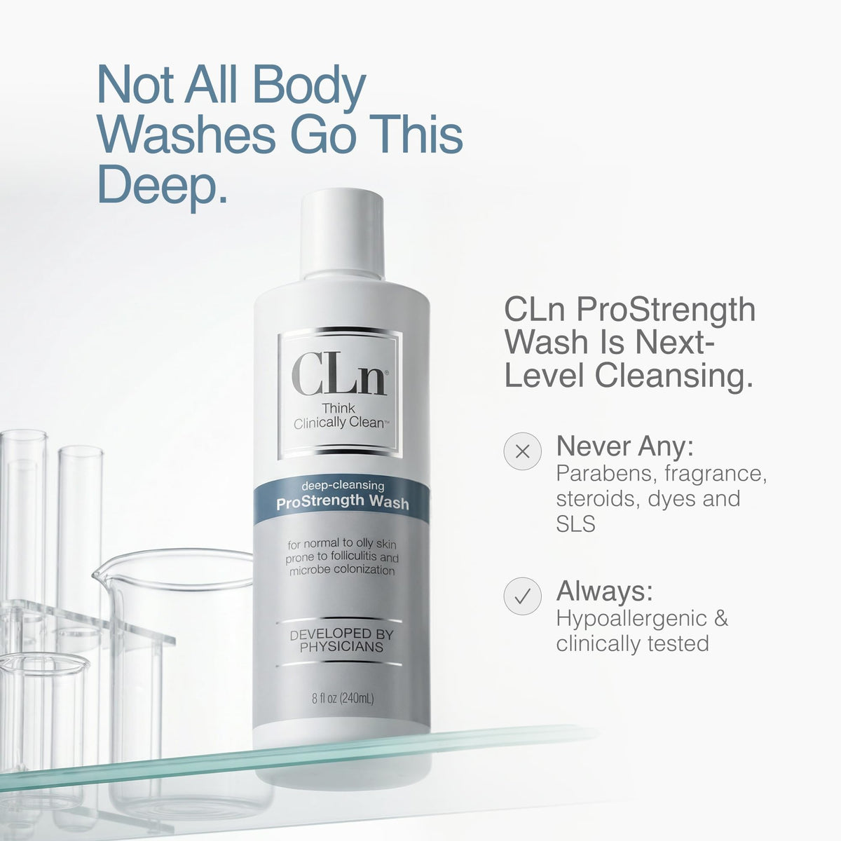 CLn ProStrength gel texture close-up showing smooth therapeutic gel benefit