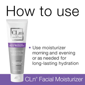 CLn tube next to coin for size comparison, compact 3.4 oz travel-friendly