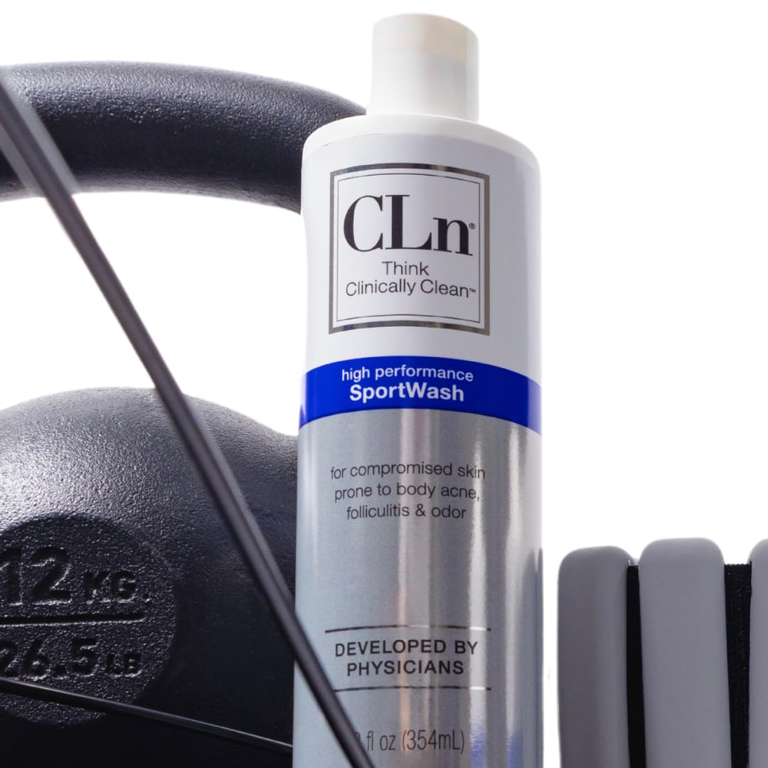 CLn SportWash label showing fragrance-free and hypoallergenic benefits
