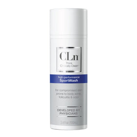 CLn ingredient panel close-up showing fragrance-free, paraben-free benefit