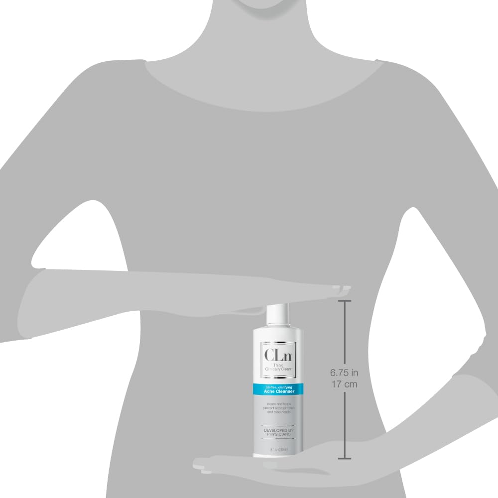CLn applied to face demonstration illustrating gentle cleansing action