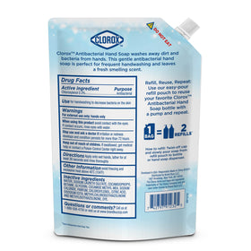 Clorox strawberry refill bottle cap and neck detail, easy controlled pouring