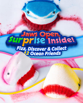 CLOUQUAR bath bomb fizzing with red bubble effect in tub showing fun visual entertainment