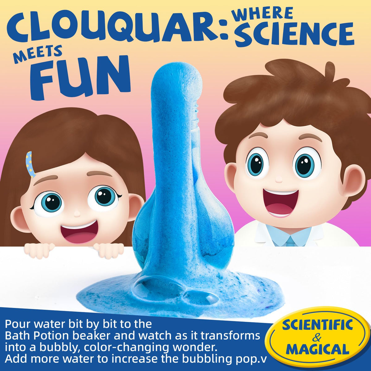 CLOUQUAR beaker held in hand showing compact, easy-to-use size