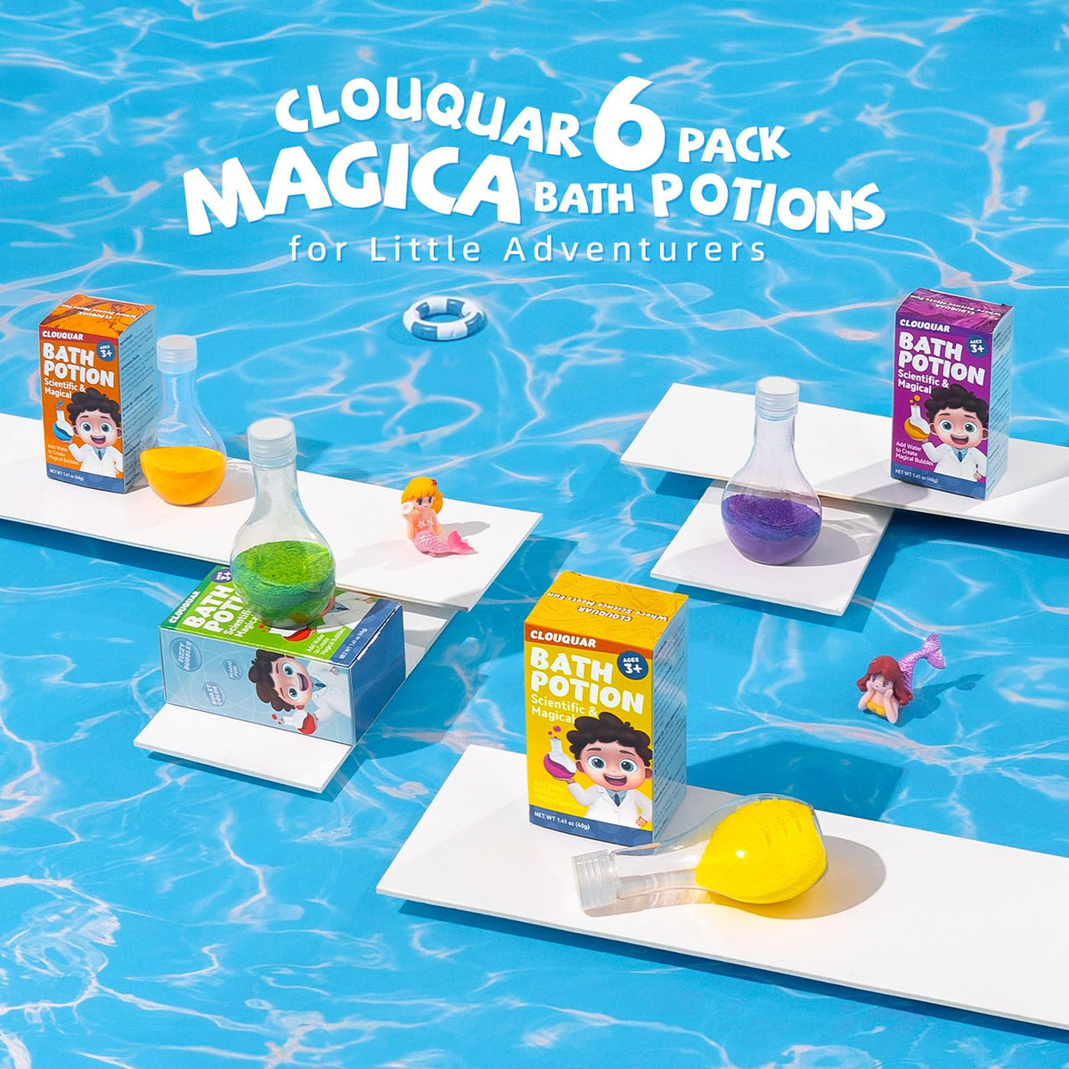 CLOUQUAR clean tub after potion use showing quick cleanup benefit