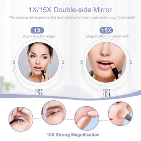 CLSEVXY 15x magnified close-up of eyebrow area for precise tweezing and makeup detail
