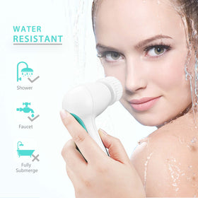 CLSEVXY in-shower use with water drops showing IPX5 splash resistance and safe wet use