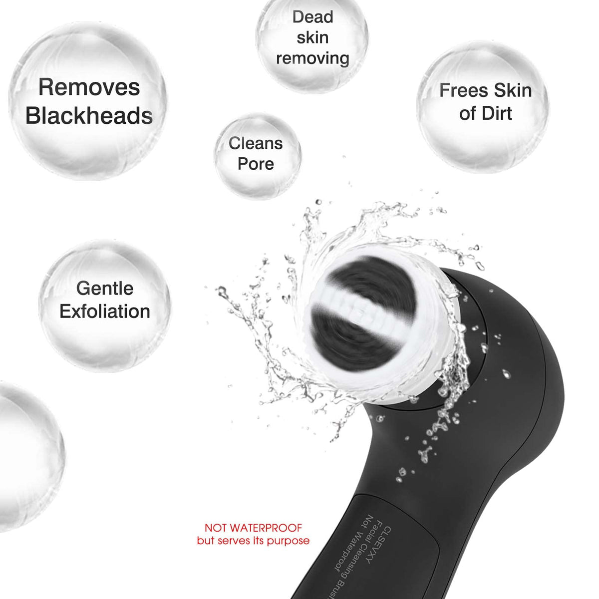 CLSEVXY in use by woman at sink showing effective makeup and oil removal