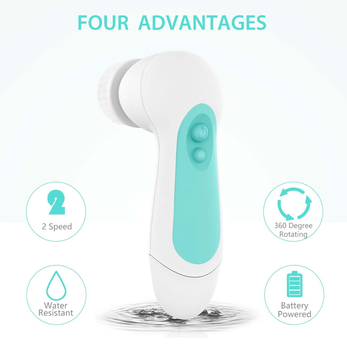 CLSEVXY silicone head close-up highlighting soft ridges for gentle cleansing and sensitive skin