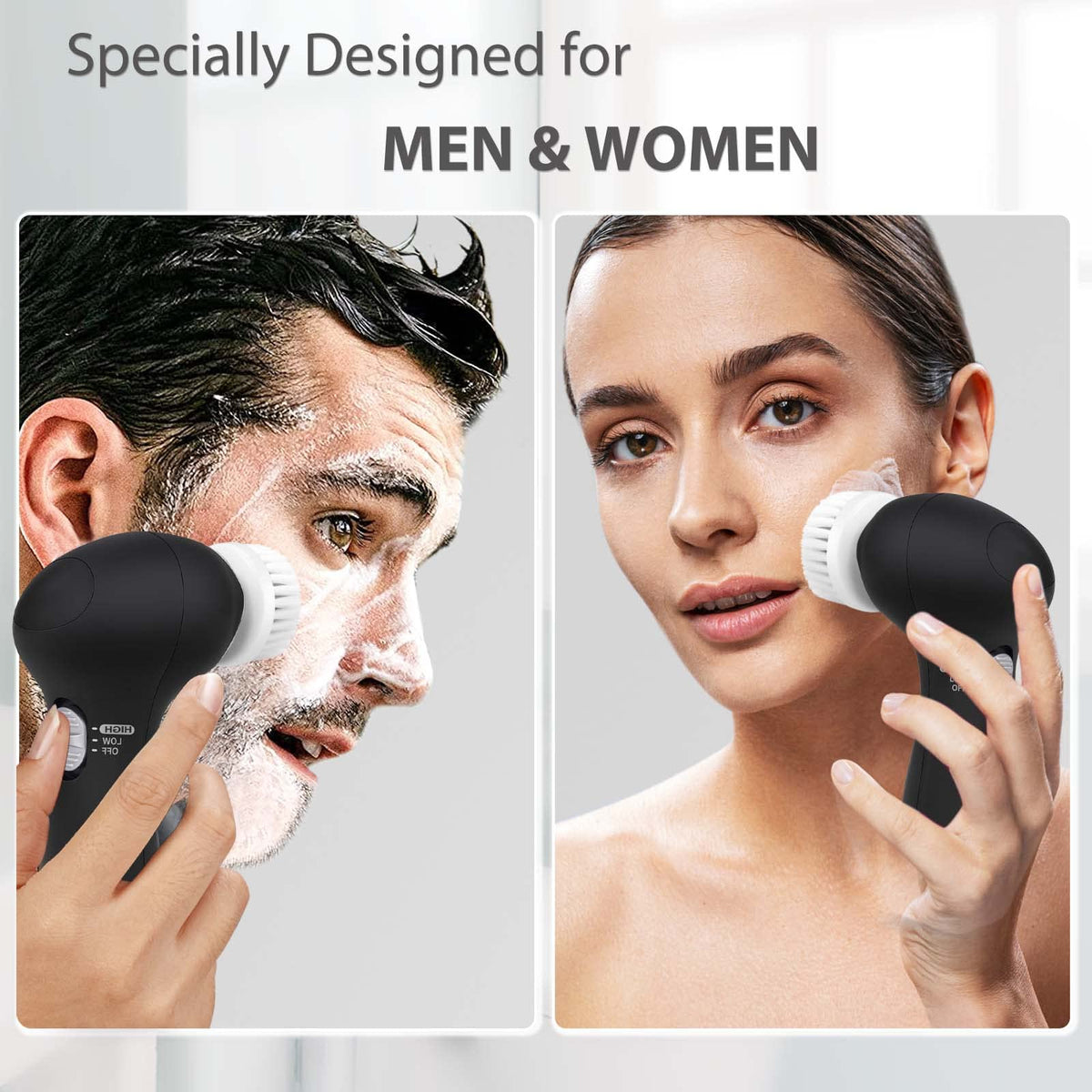 CLSEVXY silicone brush head detail for hygienic cleansing and easy rinsing