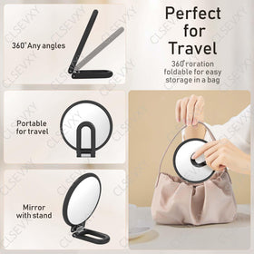CLSEVXY used as tabletop pedestal for hands-free grooming