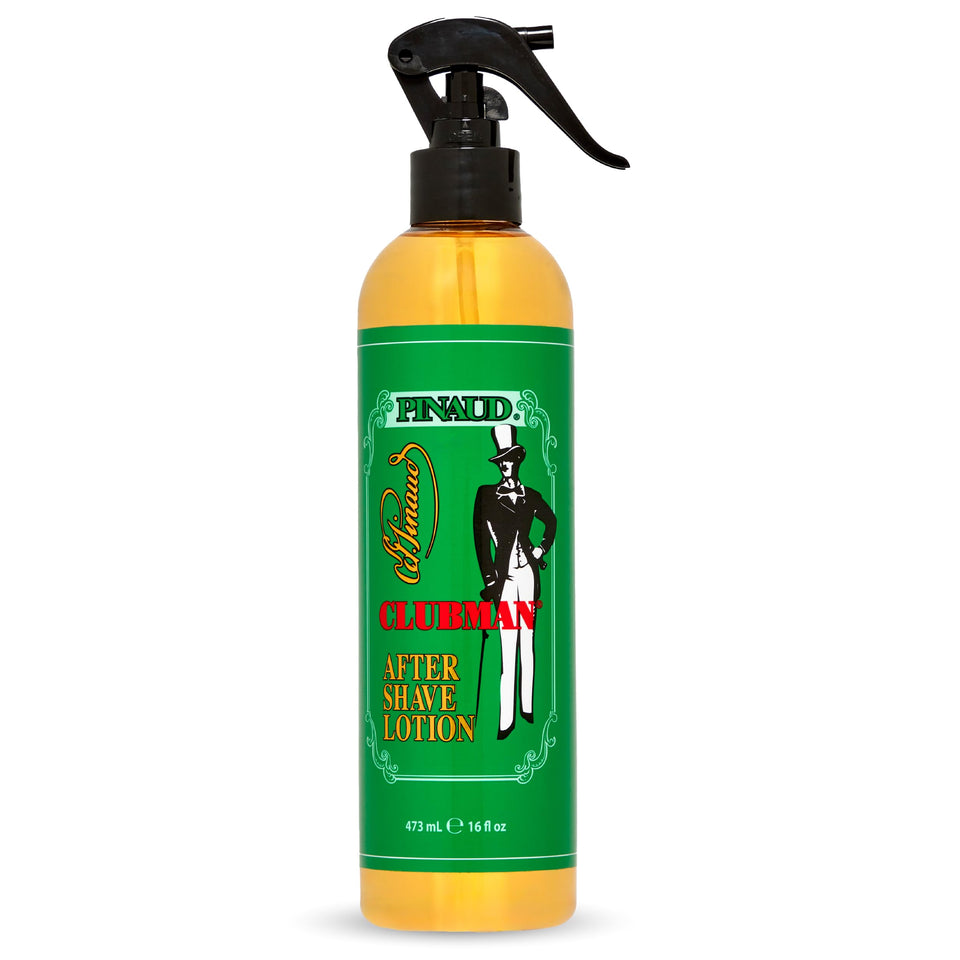 Clubman front packaging showing brand and 16 fl oz size for reliable use
