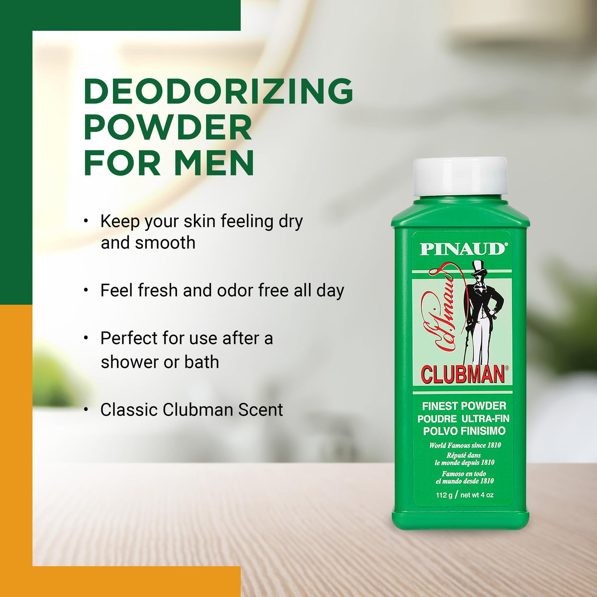 Clubman application after shave demonstrating soothing and moisture control benefit