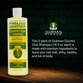 Clubman label close-up highlighting pH-balanced and Panthenol benefits
