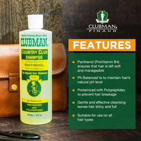 Clubman bottle in shower being used for easy daily cleanse