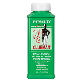 Clubman front packaging white 4 oz showing classic bottle and scent benefit