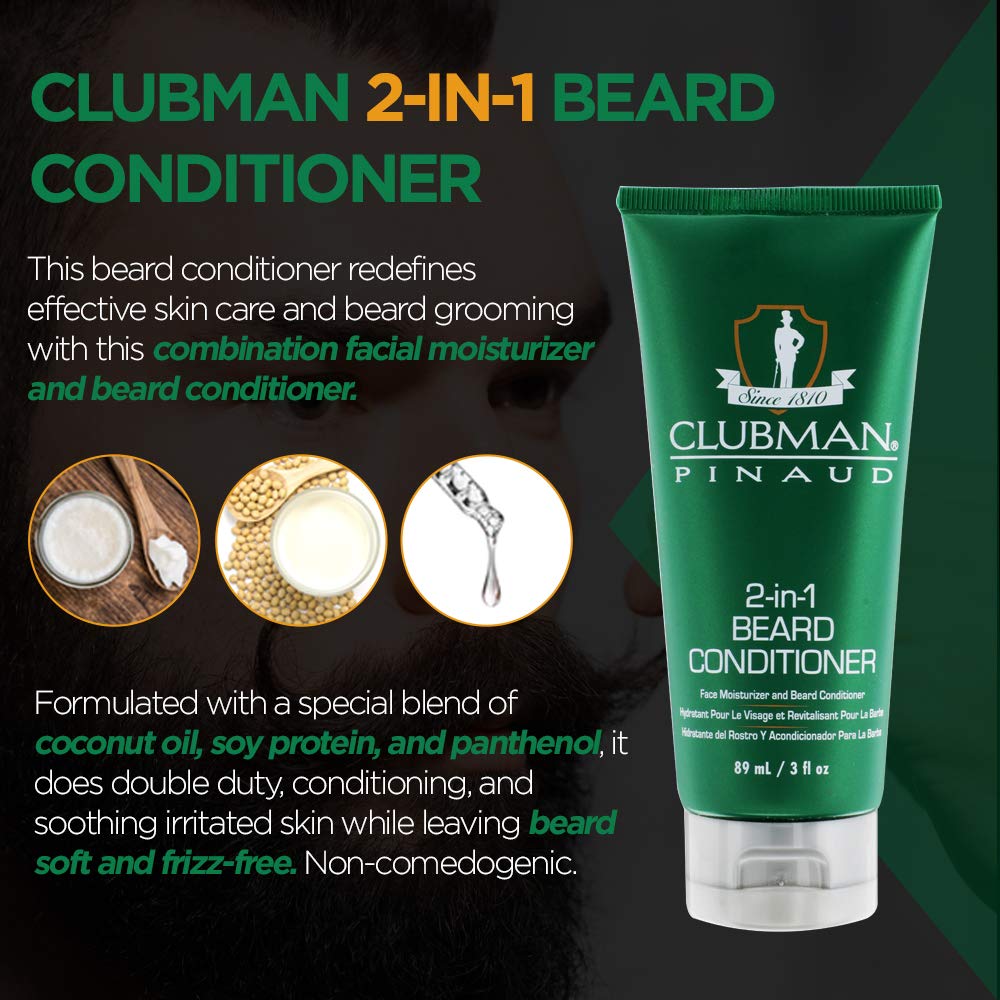 Clubman tube in hand showing 3 oz scale for travel-friendly grooming