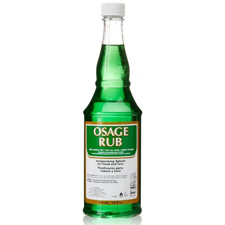 Clubman Jeris Osage Rub front label showing product identity and size benefit