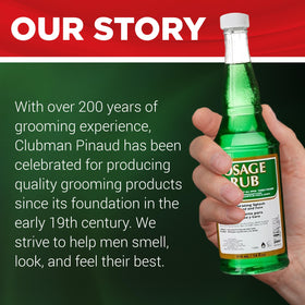 Clubman Jeris Osage Rub on salon station illustrating professional-use convenience benefit