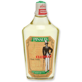 Clubman Pinaud front packaging showing bottle and branding for classic grooming