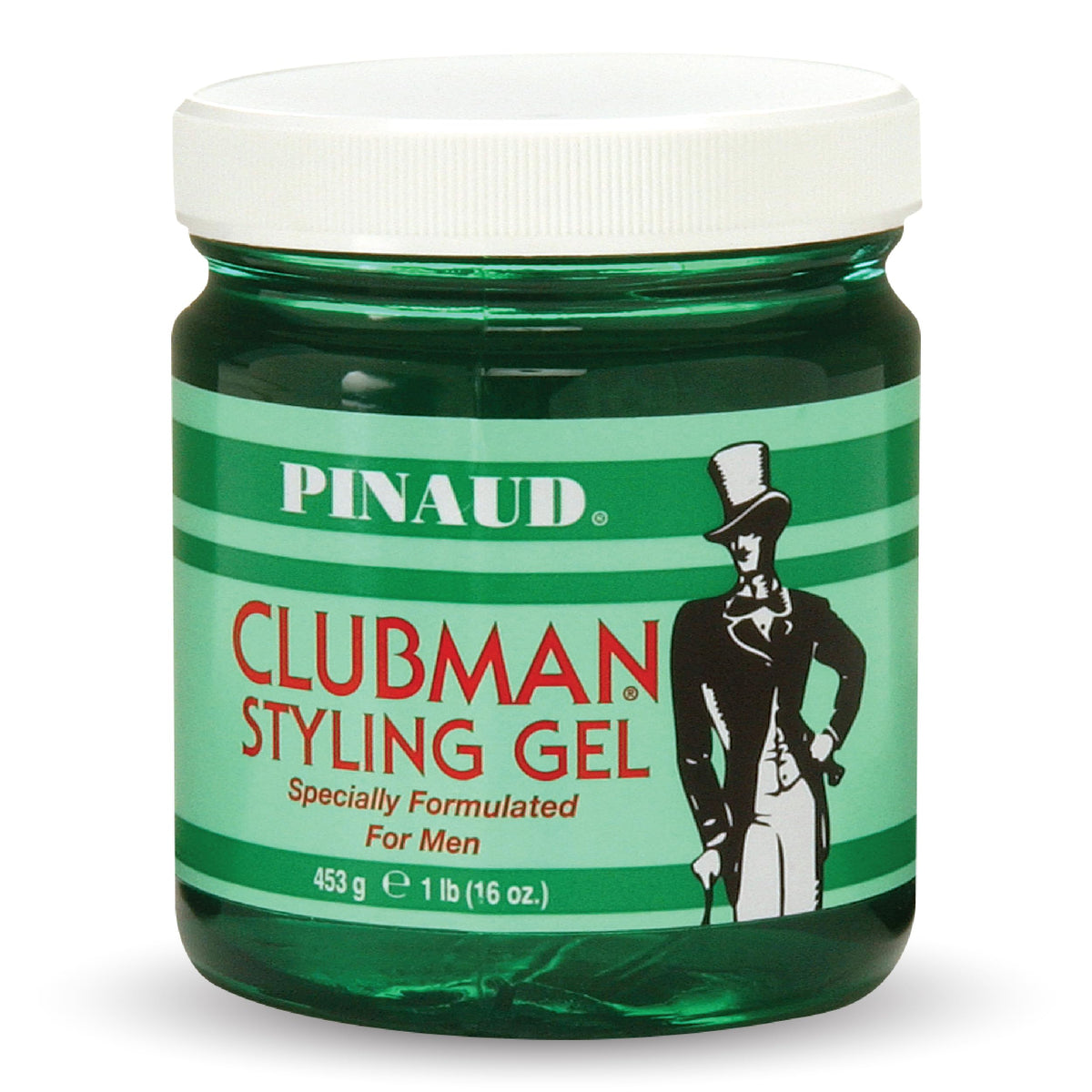 Clubman Pinaud front jar showing product and branding for easy selection