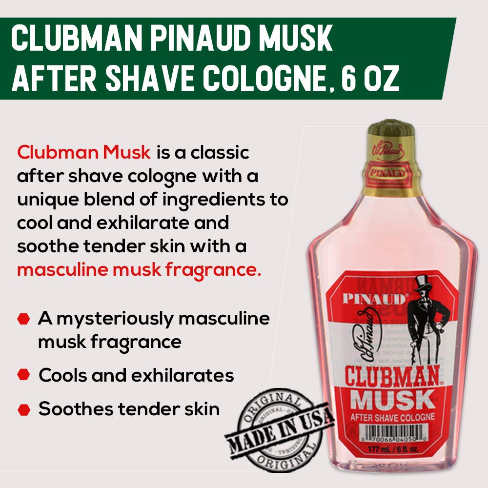 Clubman Pinaud splash texture of aftershave demonstrating cooling benefit