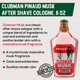 Clubman Pinaud splash texture of aftershave demonstrating cooling benefit